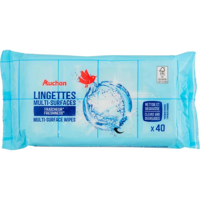 3596710532377 - Auchan - Lingettes multi-surfaces fraîcheur