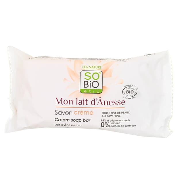 3517360003277 - SO'BIO ETIC - Savon crème lait d'anesse 