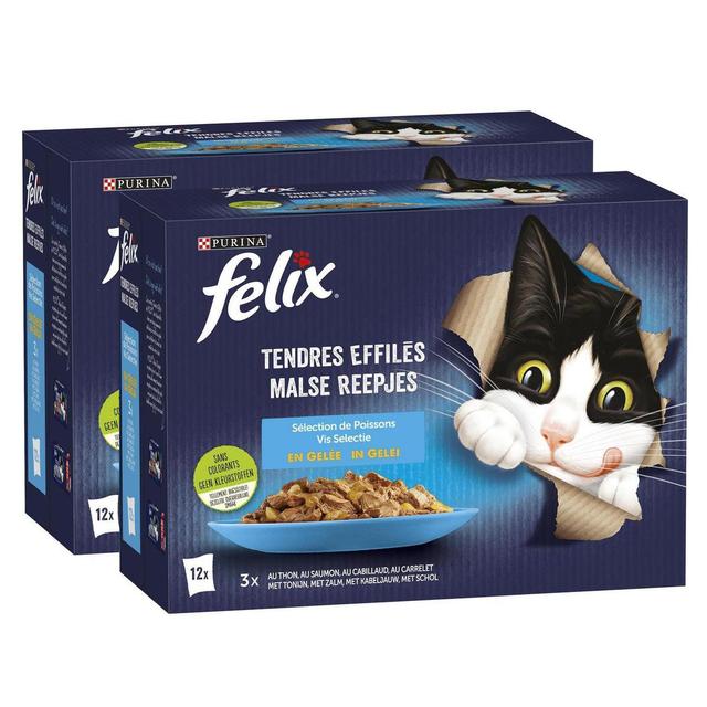 2050000394577 - Purina - Félix - Sachets en Gelée Tendres Effilés Sélection Poisson pour chat