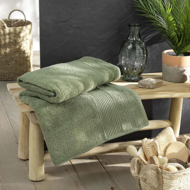 3574388015477 - Douceur D Interieur - Drap de bain éponge fougère
