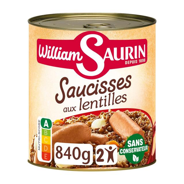 3049580545577 - William Saurin - Saucisses aux Lentilles