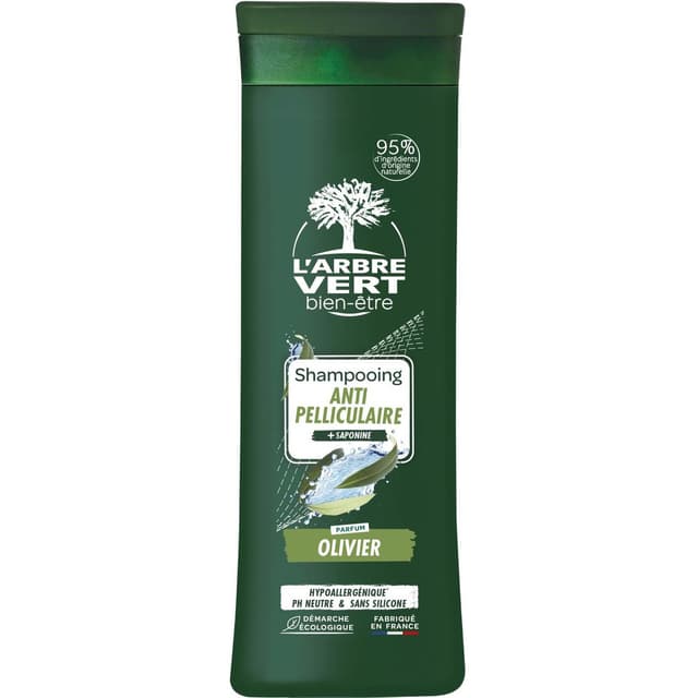 3450601036477 - L'Arbre Vert Bien-Etre - Shampooing homme antipelliculaire olivier et saponine 