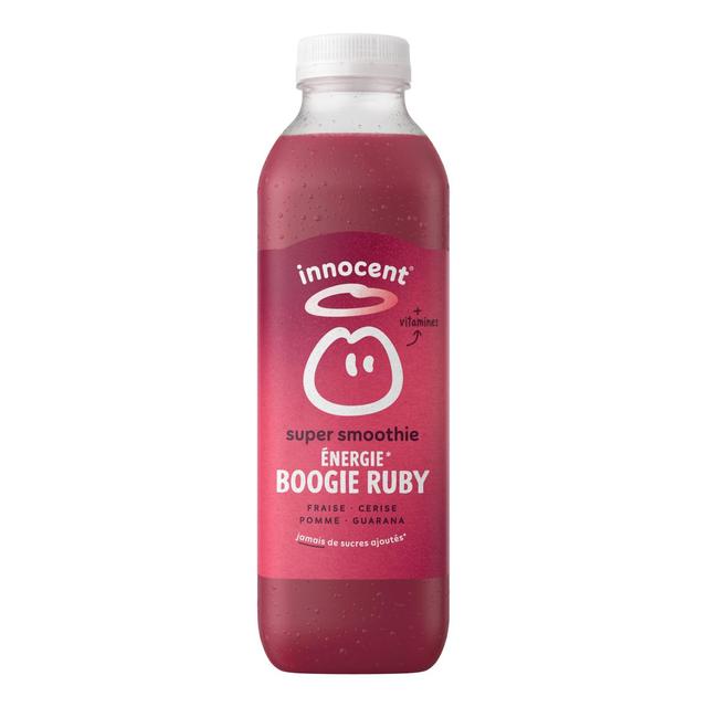5038862239677 - innocent - Super Smoothie Energie Boogie Ruby, Fraise, Cerise, Guarana & Graines de Lin