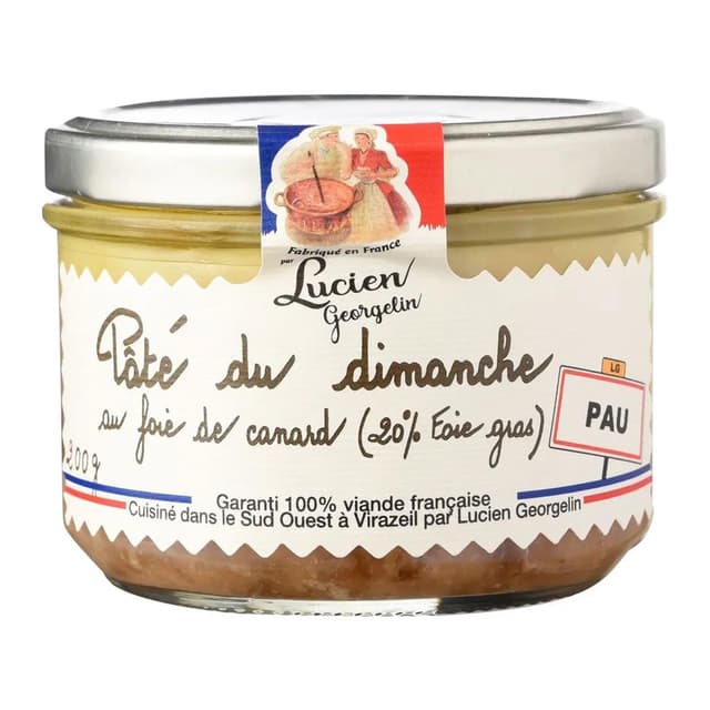 3330720650078 - Lucien Georgelin - Pâté du Dimanche au foie gras de canard en bocal