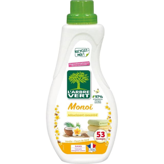 3450601052378 - L'arbre Vert - Adoucissant liquide concentré hypoallergénique monoï