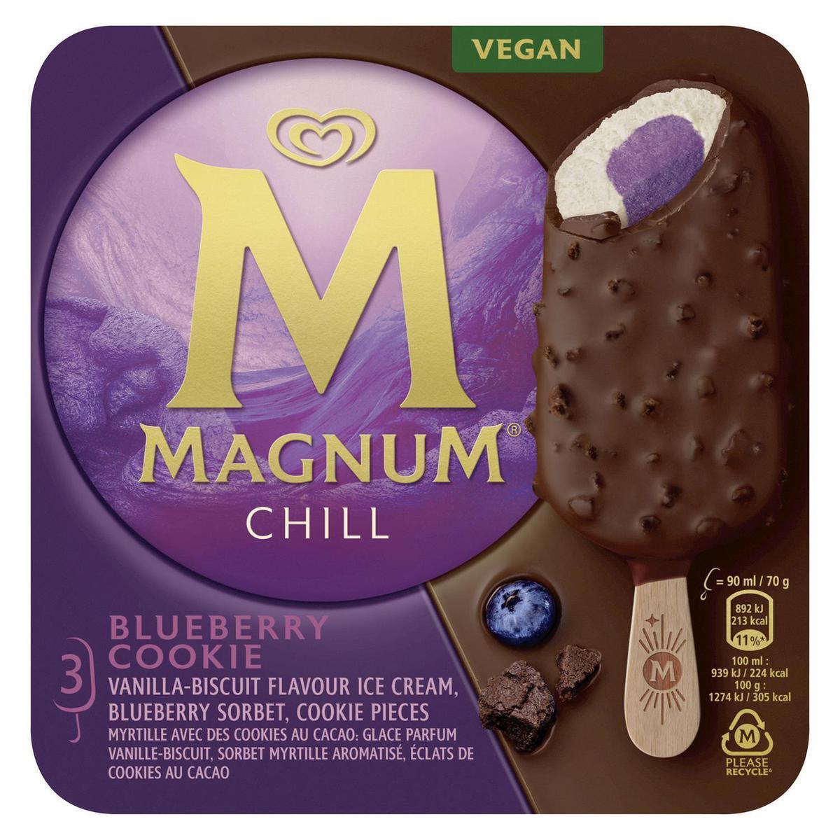 8711327622678 - Magnum - Bâtonnet Vegan Myrtille Cookie