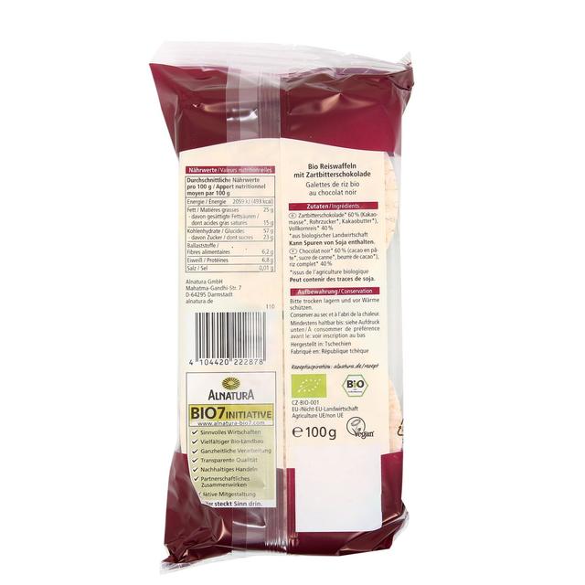 4104420222878 - Alnatura - Galette de Riz au Chocolat Noir Bio