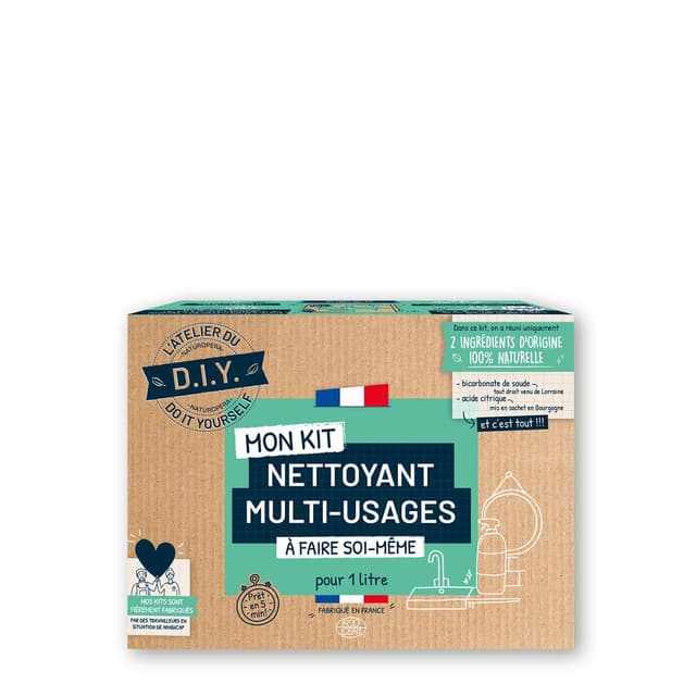 3760001765878 - L'atelier du DIY - Petits Kits 100% Naturels Ecocert - Kit Nettoyant Multi-Usages Ecocert 1L