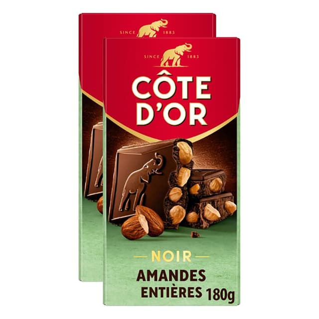 7622210995100 - Côte d'Or - Chocolat bloc noir amandes entières