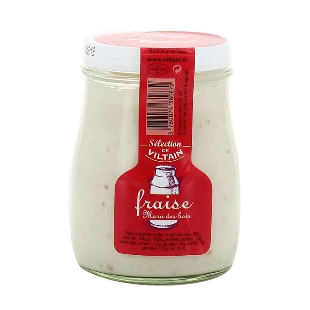 3760074380879 - Ferme de Viltain - Yaourt Lait Entier Fraise Mara des Bois