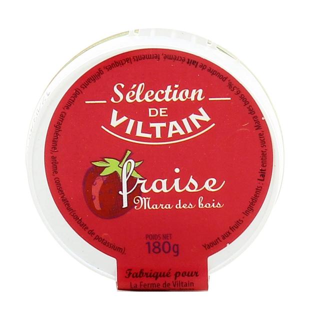 3760074380879 - Ferme de Viltain - Yaourt Lait Entier Fraise Mara des Bois