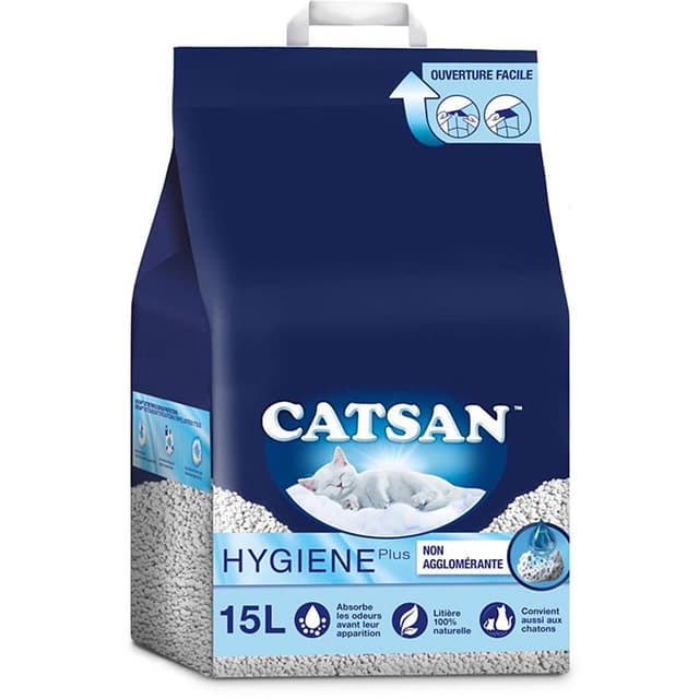 4008429081279 - Catsan - Litière minérale non agglomérante Hygiène Plus pour chat