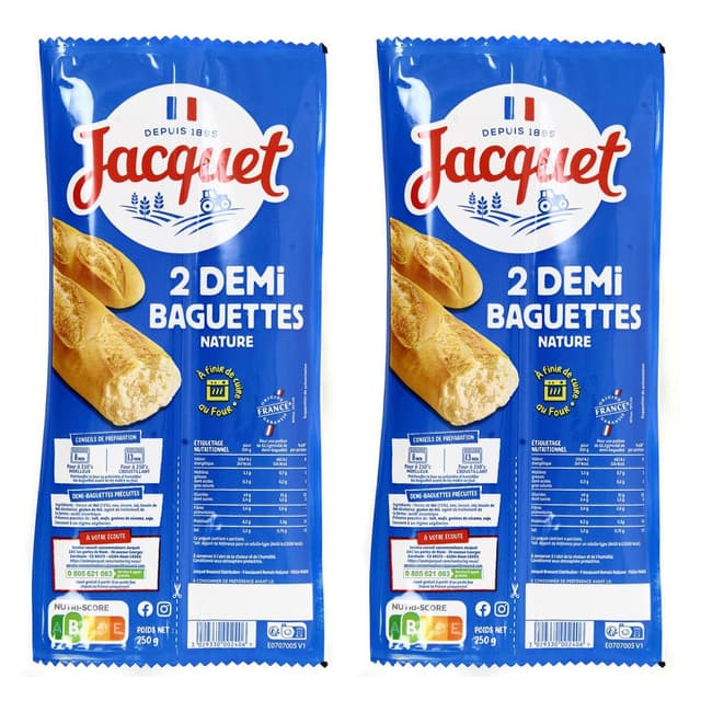 2050000392979 - Jacquet - Demi-Baguettes au Froment
