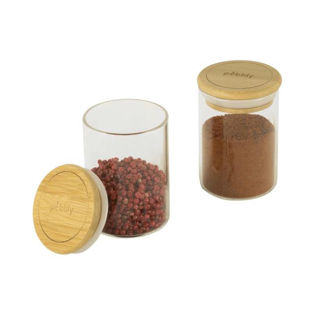 3760132814179 - Pebbly - Set de 3 boites en verre à épices
