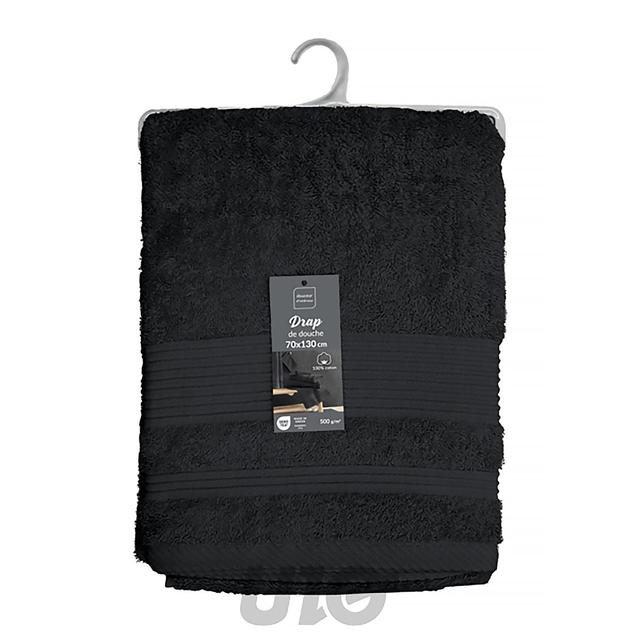 3574388015279 - Douceur D Interieur - Drap de douche Noir