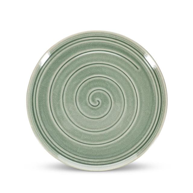 5410595775279 - Collection Caméo - Plat à tarte sur pied 33,5xH12cm vert