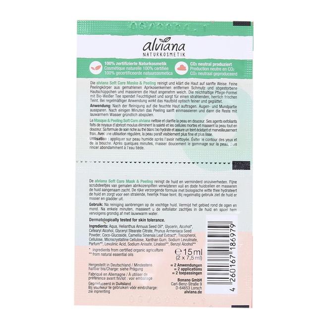 4260167186979 - Alviana - Masque & Peeling Soft Care