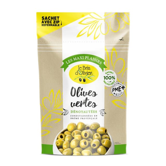 3262880100080 - Le Brin d'Olivier - Olives Vertes Dénoyautées