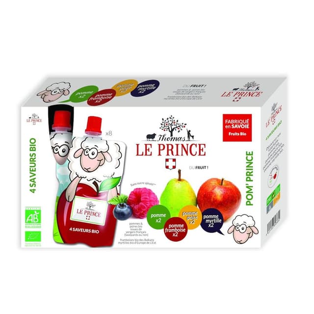 3423183693680 - Thomas Le Prince - Compote Gourdes pomme poire framboise myrtille bio