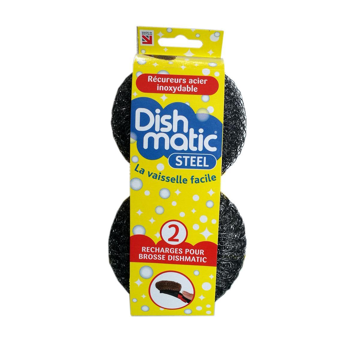5013931014980 - Dish Matic - Récureurs acier inoxydable - Recharges pour brosse Dishmatic