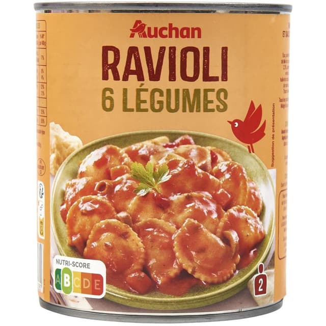 3596710326280 - Auchan - Ravioli aux 6 légumes