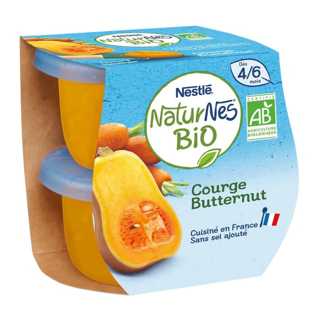7613036149280 - Nestlé - Naturnes Bio - Courge Butternut Bio, Dès 4/6 mois