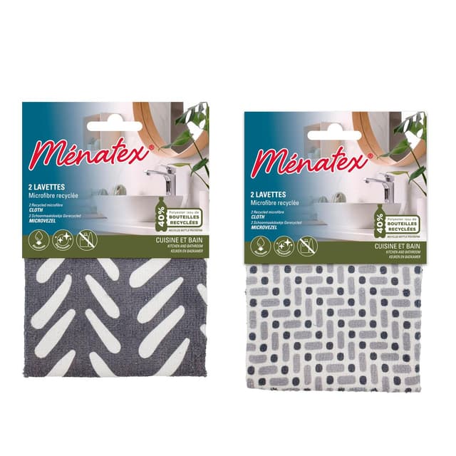 3061050001581 - Ménatex - Lavettes microfibre recyclée