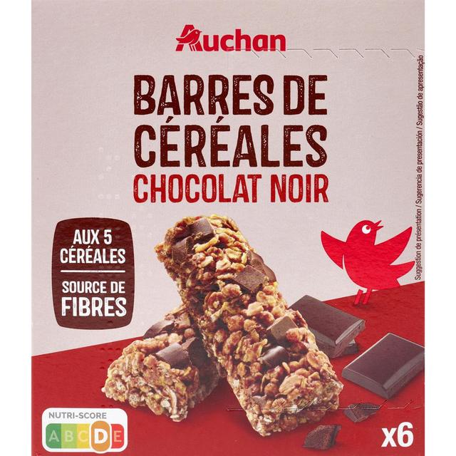 3596710002481 - Auchan - Barres de céréales au chocolat noir