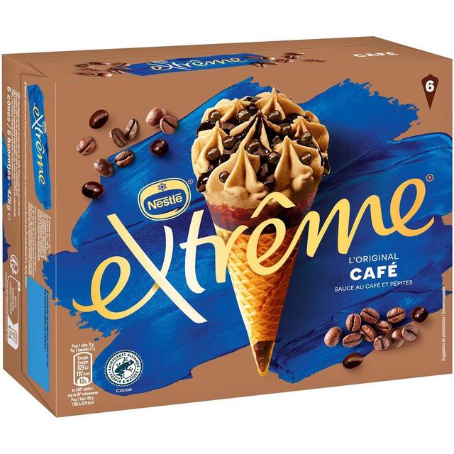7613035892781 - Extrême - Cônes glacés café, sauce au café et pépites de chocolat