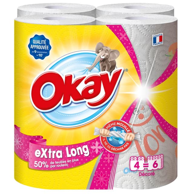 3133200093781 - Okay - Essuie tout extra long avec motifs