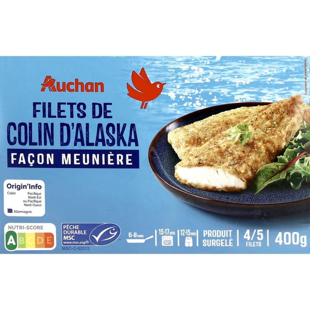 3596710556281 - Auchan - Filet de colin d'alaska meunière d'Alaska