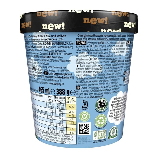 8711327666481 - Ben&Jerry's - Glace en pot brookies cream