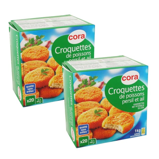 2050000377181 - Cora - 20 Croquettes de poissons ail et fines herbes 20x50g