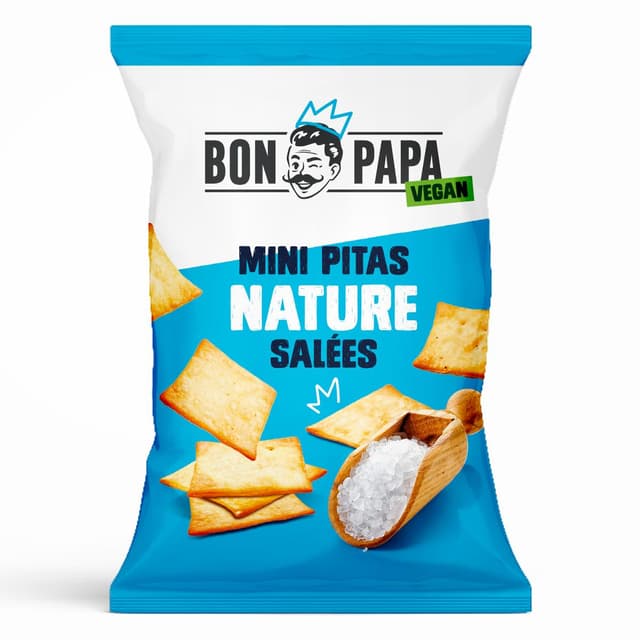3760250177781 - Bon Papa - Mini Pita nature finement salée 