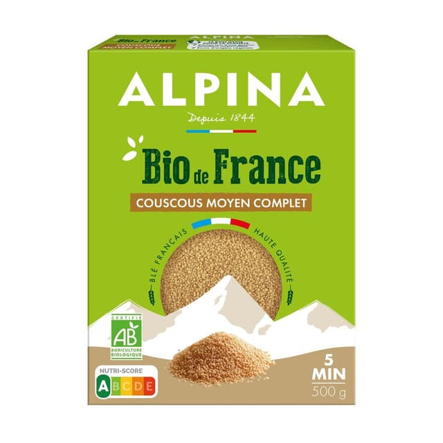 3252970009881 - Alpina Savoie - Couscous complet grains moyens bio 