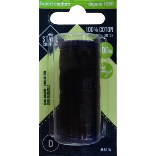 3040695850082 - Style couture - Fil 100% coton noir