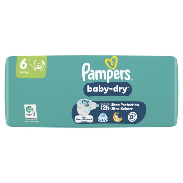 8006530140782 - Pampers Babydry Geant - Couches Baby-Dry 13-18kg - Taille 6