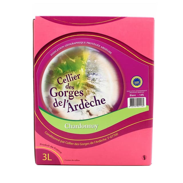 3760181041182 - Chardonnay Blanc IGP - Cellier des gorges de l'Ardèche