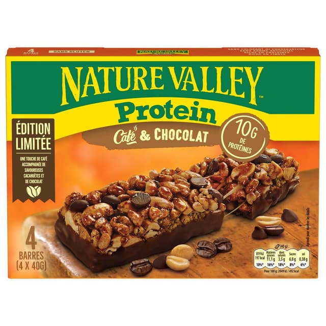8410076611482 - Nature Valley - Barres de céréales au café et chocolat protéine