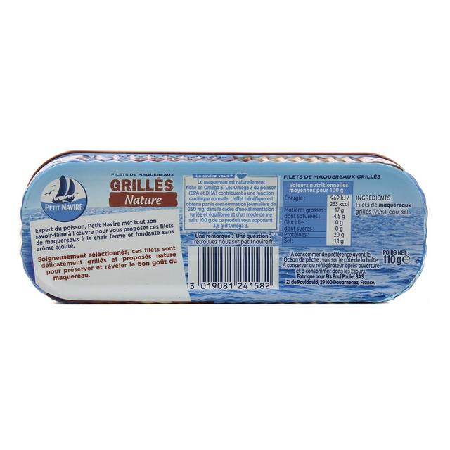 3019081241582 - Petit Navire - Filets de Maquereaux Grillés Nature