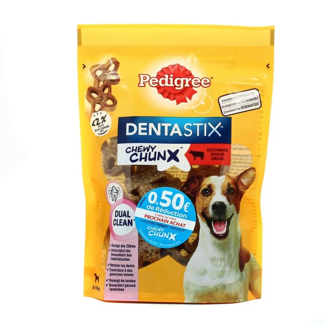 4008429131882 - Pedigree - Dentastix Chewy Chunx bouchées à mâcher au bœuf pour petit et moyen chien
