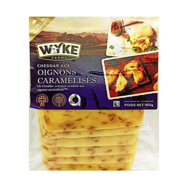 5021427913082 - Wyke Farms - Cheddar Oignon Caramélisé en tranches