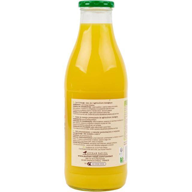 3596710473199 - Auchan BIO - Pur jus d'orange bio sans sucres ajoutés