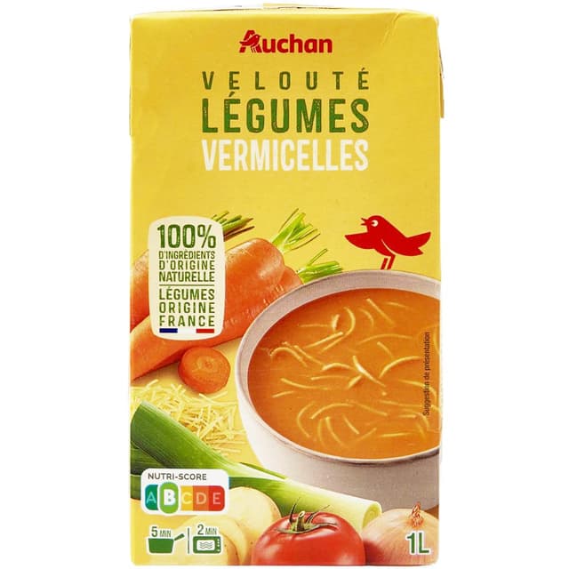 3596710494682 - Auchan - Soupe veloutée de légumes vermicelles