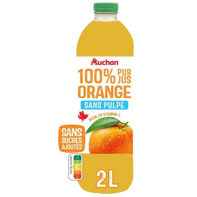 3596710355082 - Auchan - Pur jus d'orange sans pulpe et sans sucres ajoutés