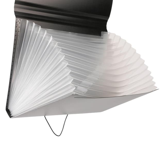 3665257195182 - Auchan - Trieur à soufflet A4 noir