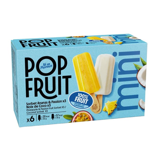 3760124197082 - Pop' Fruit - Bâtonnet 100% fruit ananas passion