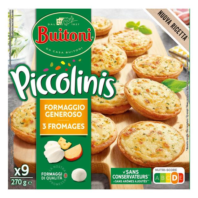 7613035090583 - Buitoni Piccolinis - 9 Mini pizzas 3 fromages 9x30g