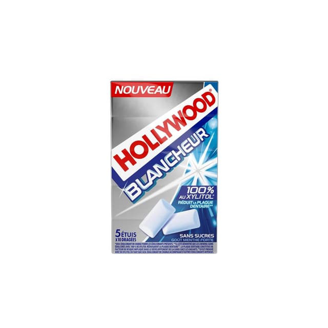 8723400870883 - Hollywood - Chewing-gum sans sucres avec édulcorants goût menthe forte