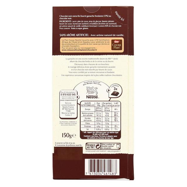 7613034461483 - Les Recettes de l'Atelier - Chocolat noir ganache chocolat noir